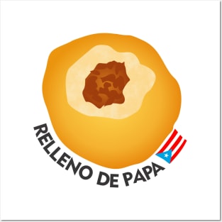 Puerto Rican Street Food Stuffed Potato Relleno de Papa Posters and Art